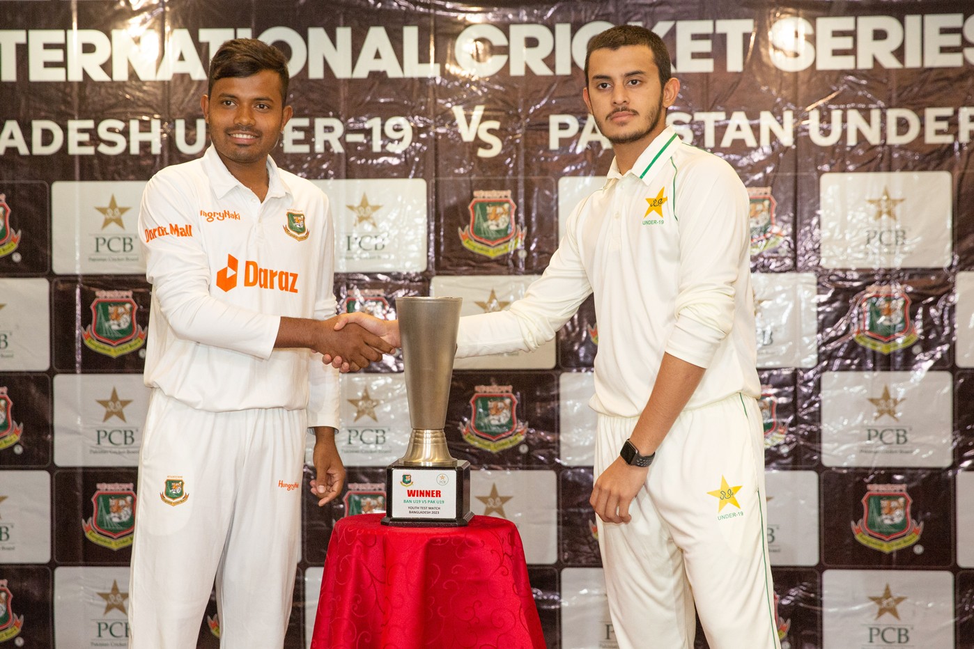 Trophy unveiling Bangladesh U19 Vs Pakistan U19 4-day match