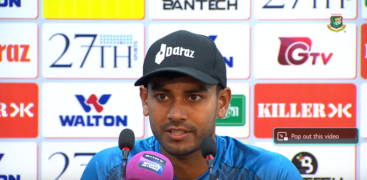 Mehidy Hasan Miraz press conference (close of play Day 3, first Test)