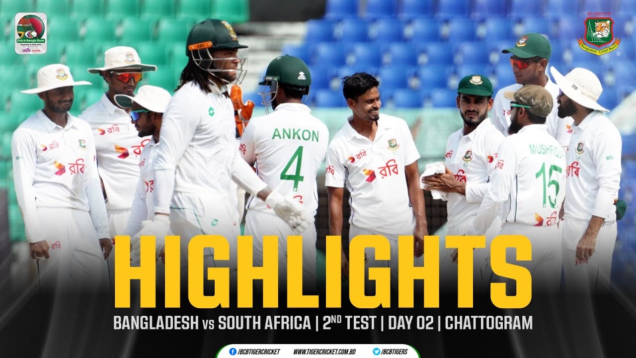 Highlights | 2nd Test | Day 02 | Bangladesh vs South Africa | ZACS, Chattogram